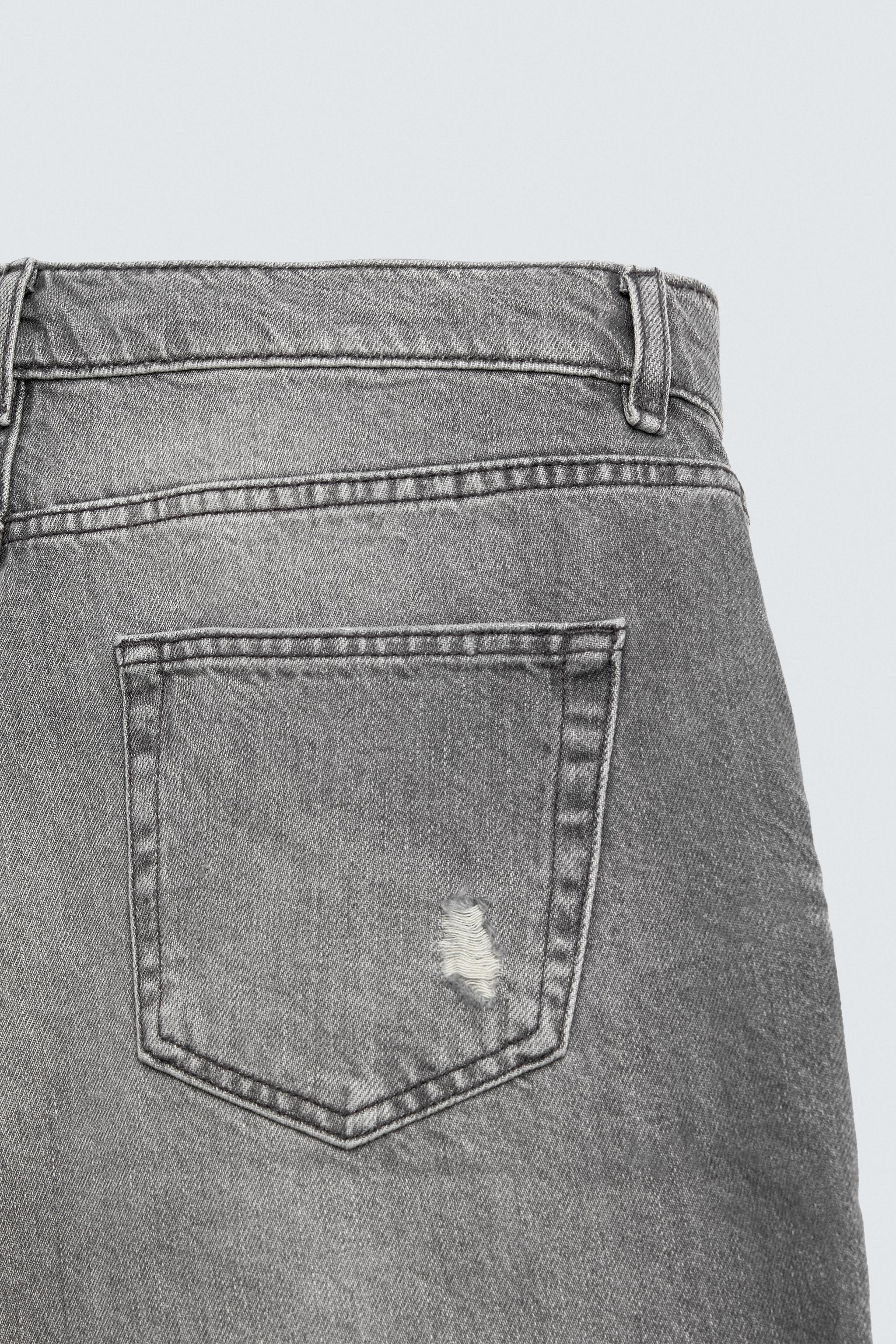 RIPPED RELAXED FIT DENIM SHORTS